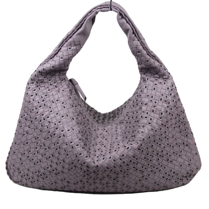Bottega Veneta Maxi Veneta intrecciato leather shoulder bag 5092 light purple - Click Image to Close